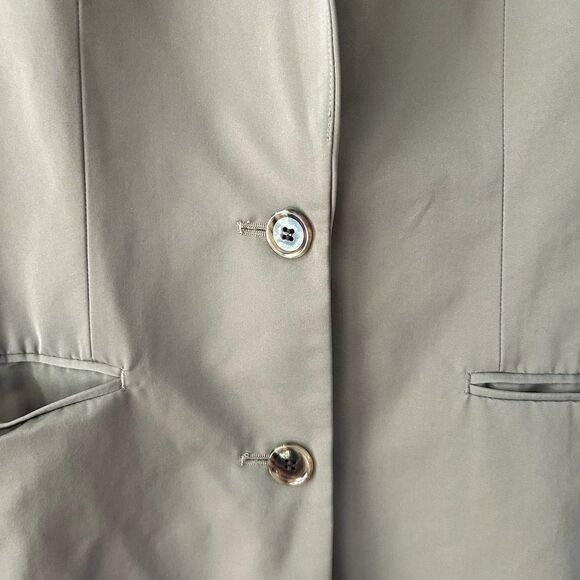 Carine Roitfeld Paris X UNIQLO Collaboration XS Trench Coat Gray Green - Picture 7 of 10